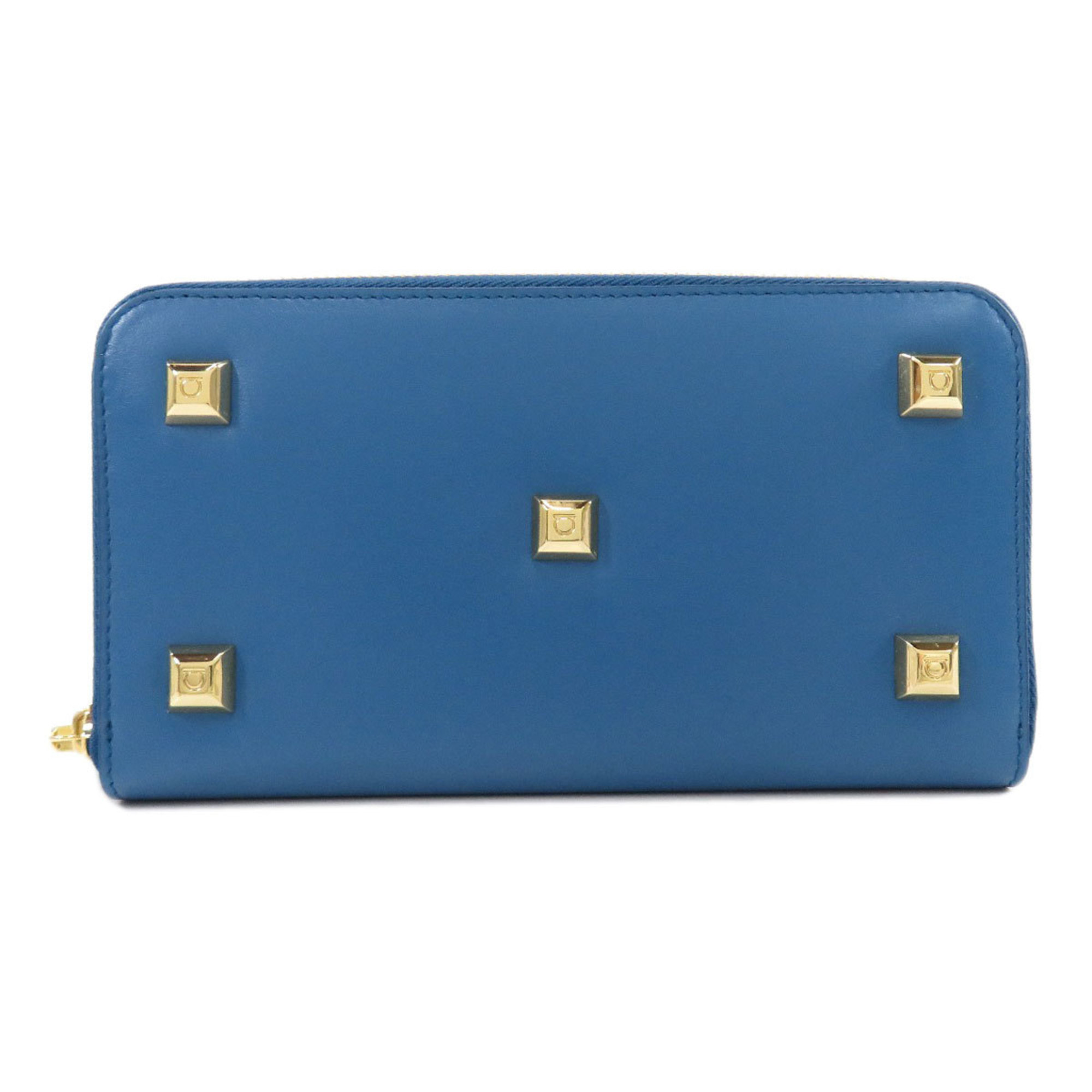 Salvatore Ferragamo Round Long Wallet Calf Women's